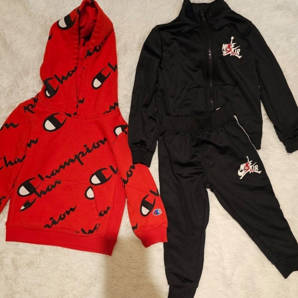 Nike Toddler Sets  and champion hoodie for toddler